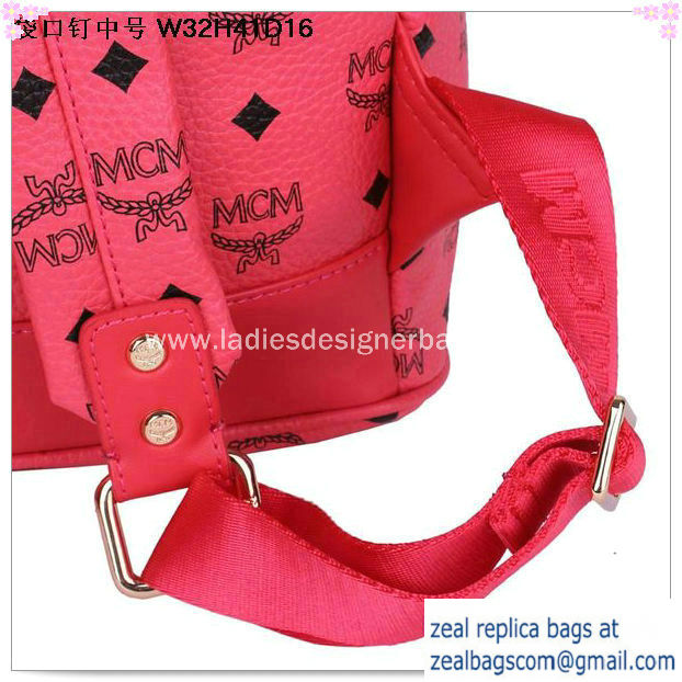 High Quality Replica MCM Medium Top Studs Backpack MC4232 Red - Click Image to Close